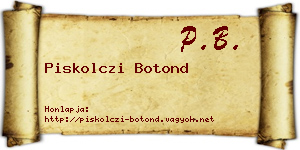 Piskolczi Botond névjegykártya